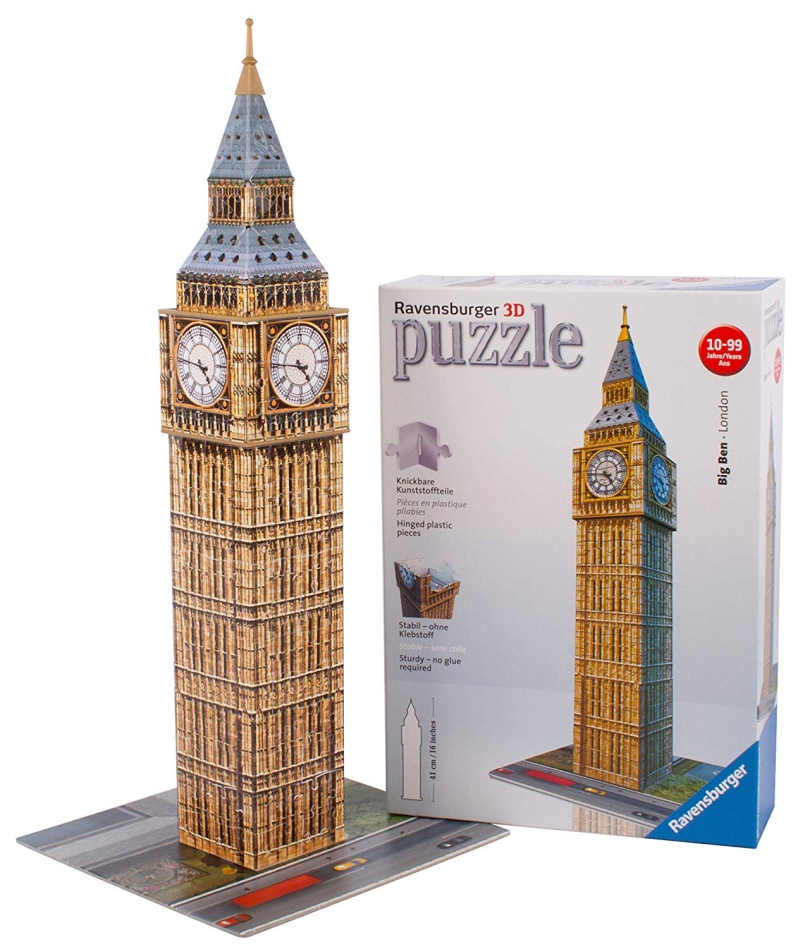 no glue no mess Age 8+ Model 47 pieces Big Ben Clock Tower 3D Jigsaw puzzle 
