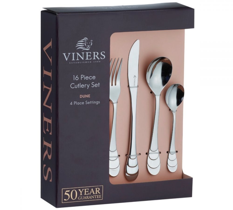 Viners Style 16-Piece 18.10 Stainless Steel Cutlery Set in Gift Box 